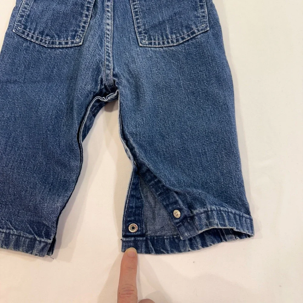 OshKosh B'gosh Vestbak Denim Overalls Kids 18M Blue Snap Leg‎ | Vintage